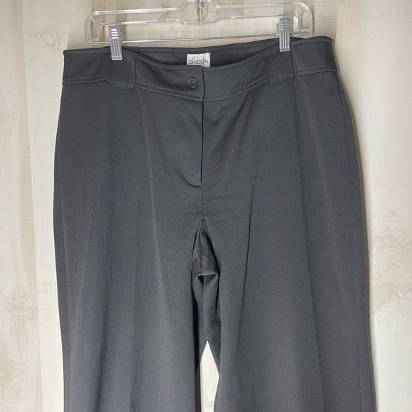 Chico’s black slacks pants straight leg, Chico’s size 3, US size 16 - Picture 6 of 16